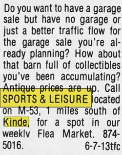 Sports & Leisure - Aug 30 1990 Ad (newer photo)